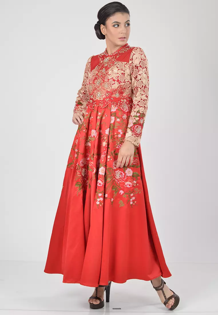 Bibiq Gamis Brokat Satin