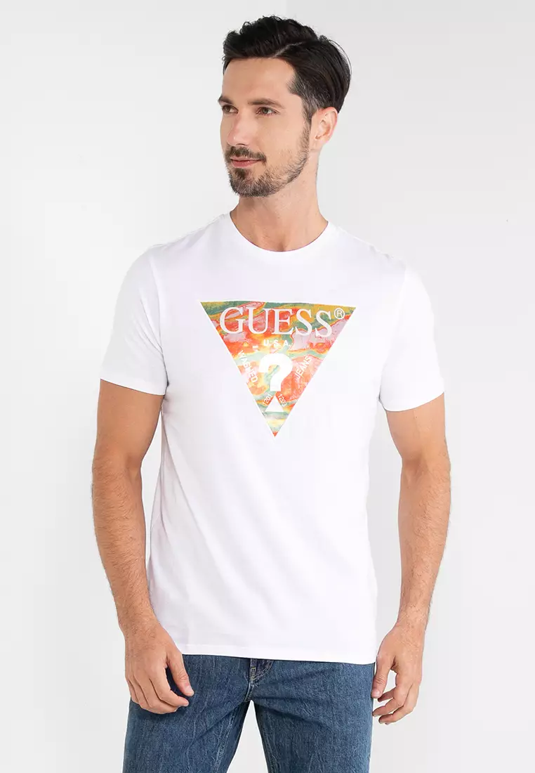 Buy Guess Ss Bsc Abstract Tri Logo Tee Online | ZALORA Malaysia
