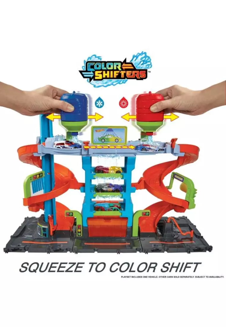 Hot Wheels City Mega Car Wash With 1 Color Shifters Car