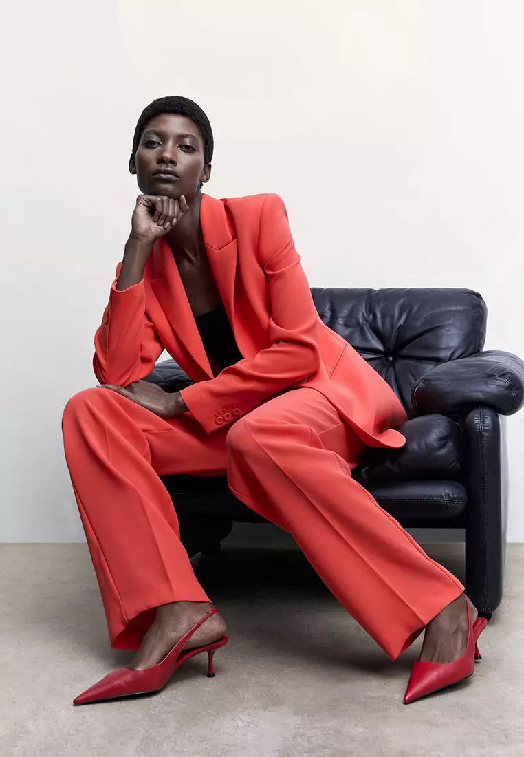 Mango hot sale red suit