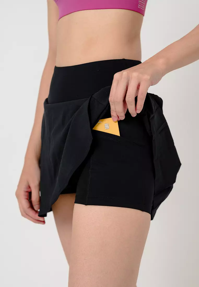 HAPPYFIT BLOOM Tennis Skirt - Black