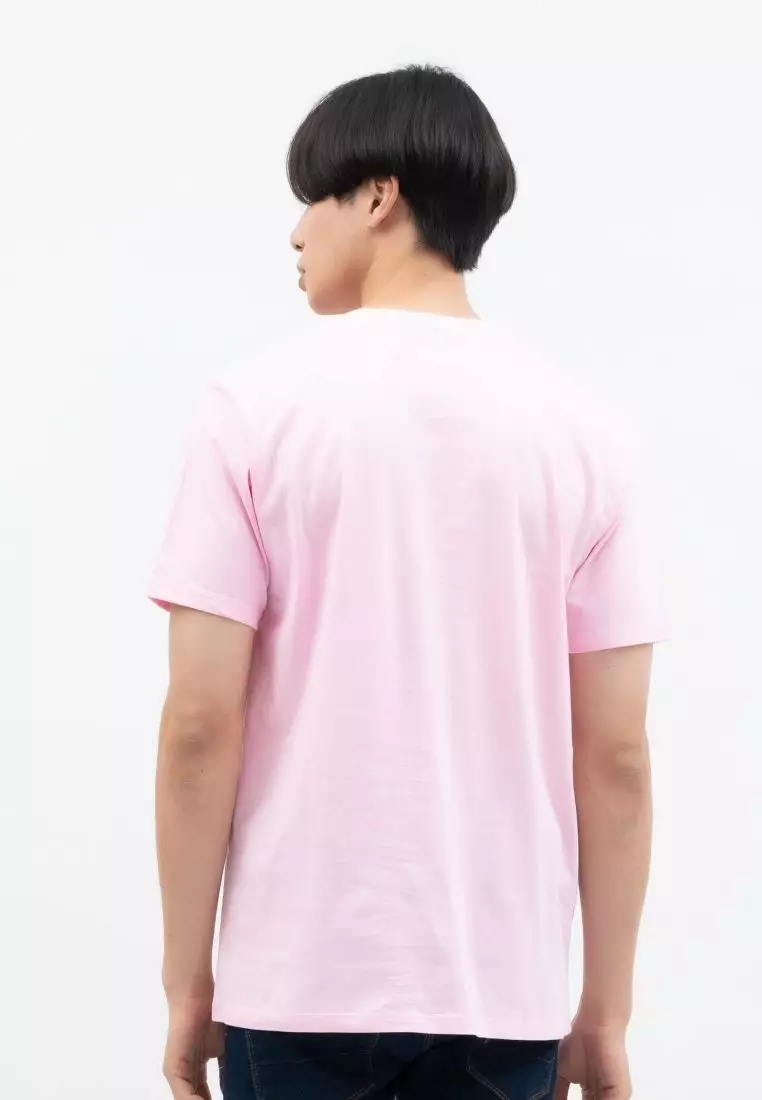 Kaos Polos Pria Premium Katun Combed Lengan Pendek Baby Pink
