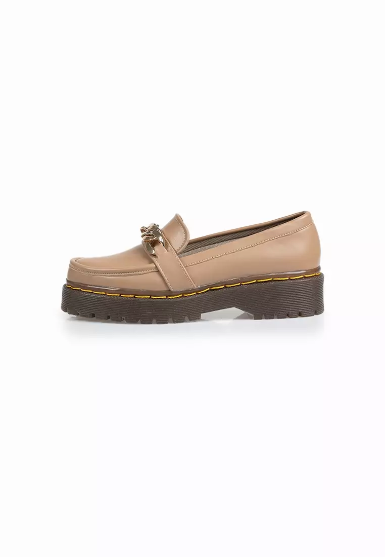 SEIS Alfa Sepatu Docmart Wanita / Loafers Wanita - MOCCA
