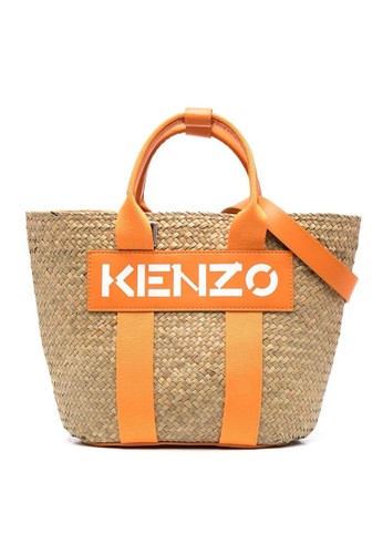 KENZO orange Kenzo Small Kenzo Logo Shoulder Bag in Poppy 74359AC3B79869GS_1