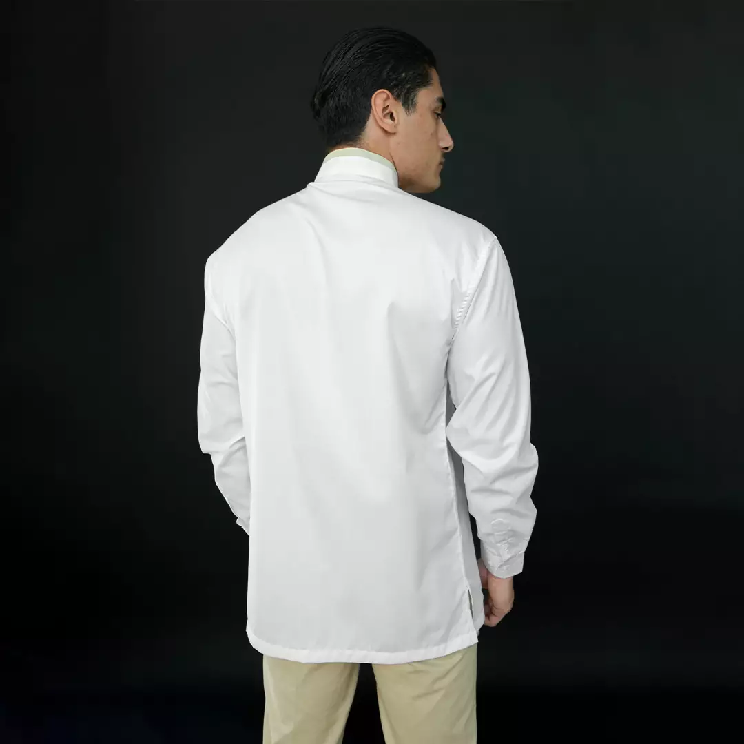 Casella Baju Koko Pria Lengan Panjang | Baju Koko Batik Jeddah 9987 White