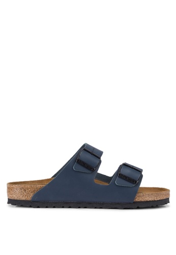 Birkenstock blue Arizona Smooth Leather Sandals BI090SH94JPLMY_1