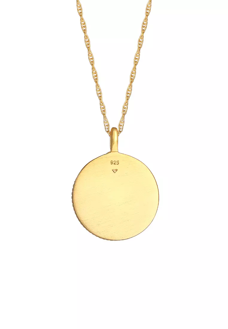 Necklace Zodiac Sign Aquarius Coin Gold