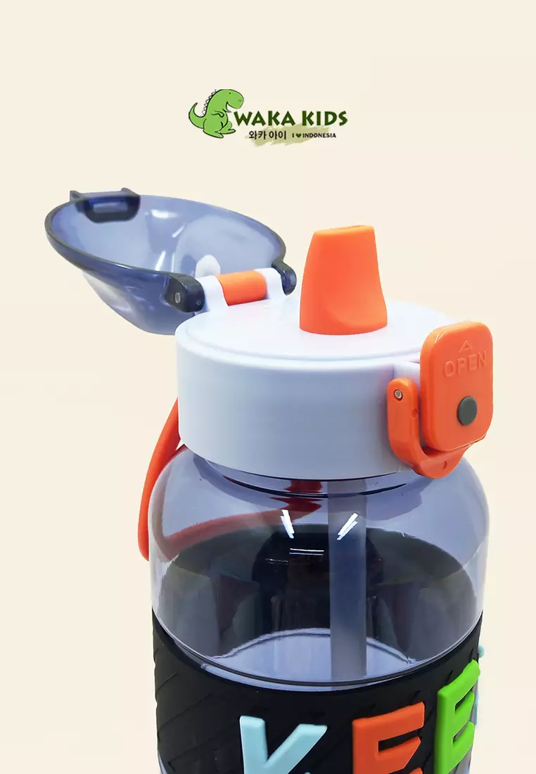 Wakakids Botol Minum Plastik Olahraga Portable Sport Cup Water Bottle Keep On 1 Liter K3208 Venjr Hijau