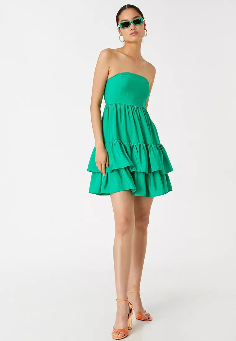 Strapless Layered Mini Dress