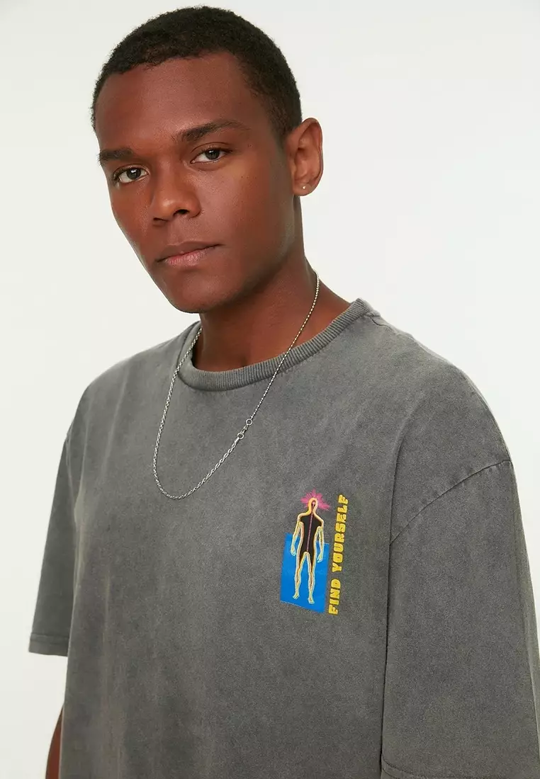 Cotton Faded Graphic T-Shirt