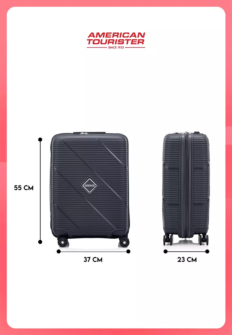 Bundle American Tourister Koper Ezylif Cabin Black + Ezylif Medium Black
