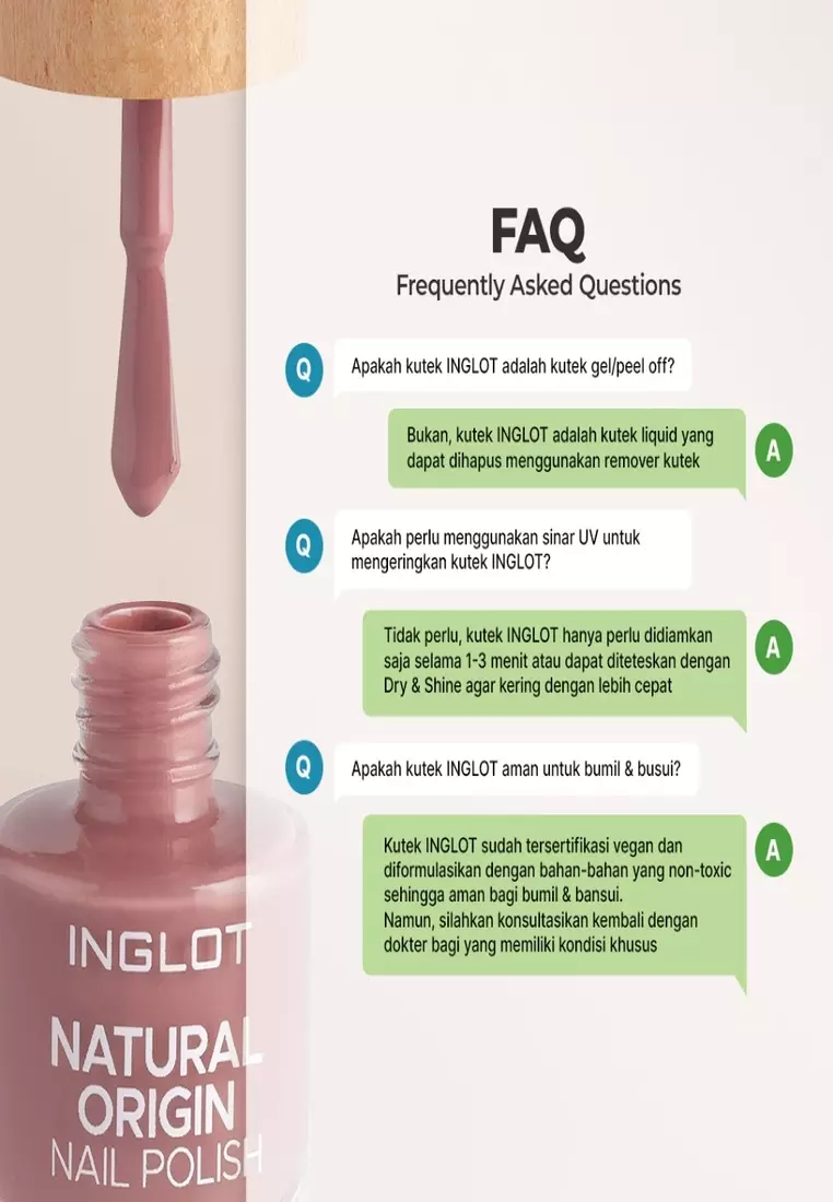 INGLOT Natural Origin Nail Polish Free-Spirited 006 - Kutek Breathable, Vegan, 8 ml