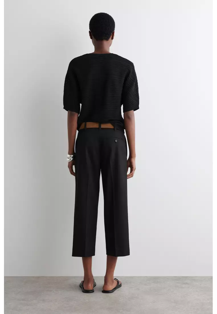 WOOL-BLEND CAPRI TROUSERS