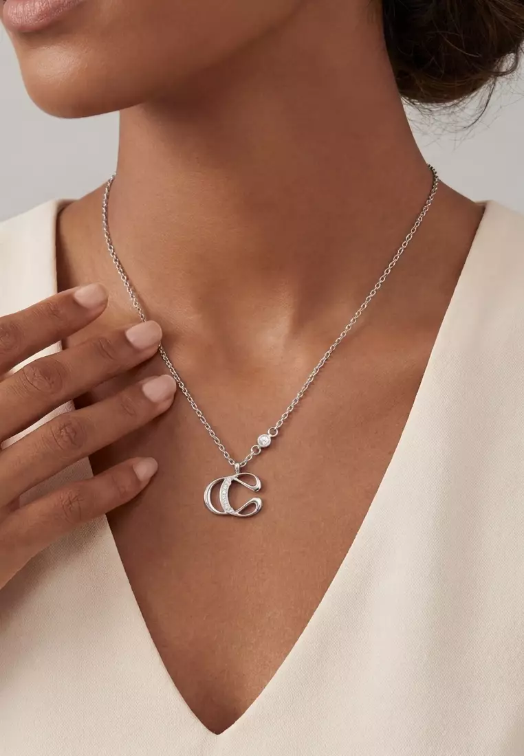 Unbreakable You Cubic Zirconia Necklace in White Gold