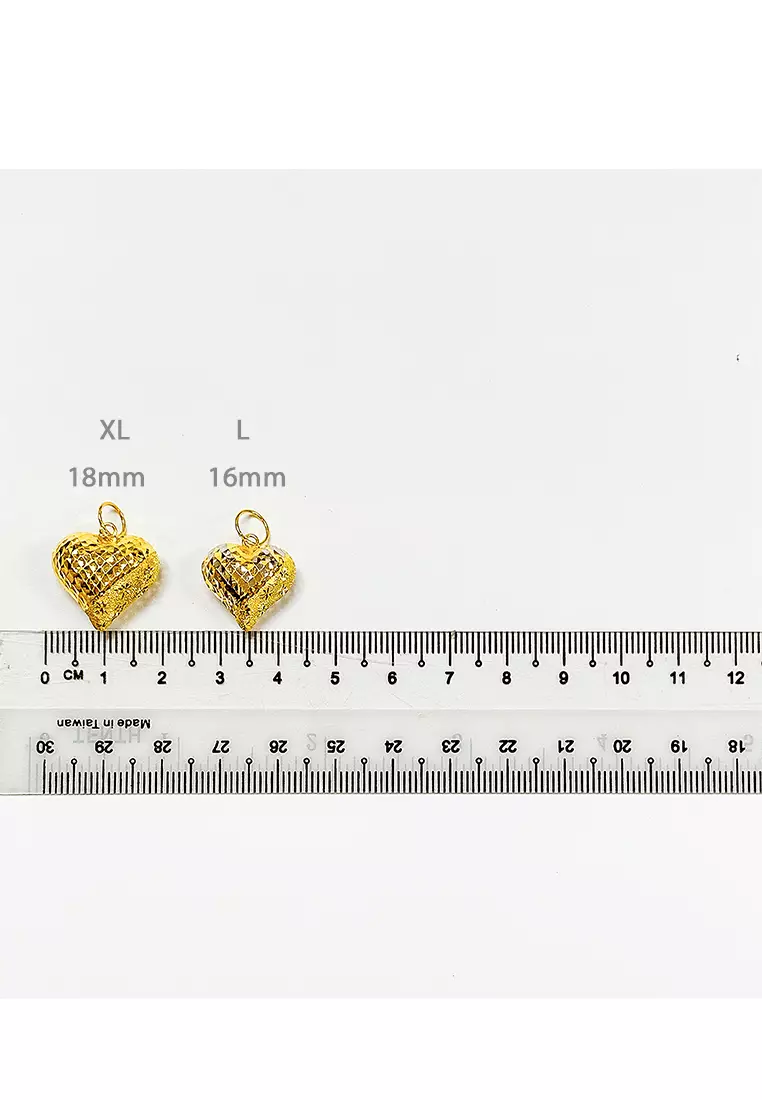 916/22K Gold Love Pendant B005 (XL Size)
