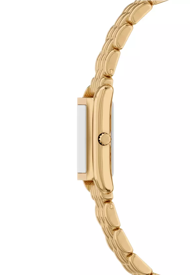 Michael Kors Women's Essex Analog Watch ( MK4997 ) - Quartz, Gold Case, Retangle Dial, 18 MM Gold Stainless Steel Band
