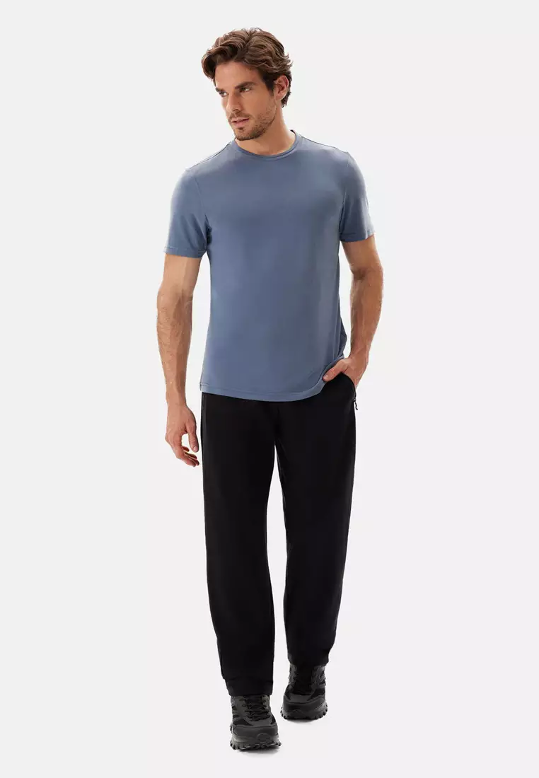 Indigo T-Shirt, Crew Neck, Regular, Short Sleeve Loungewear for Men