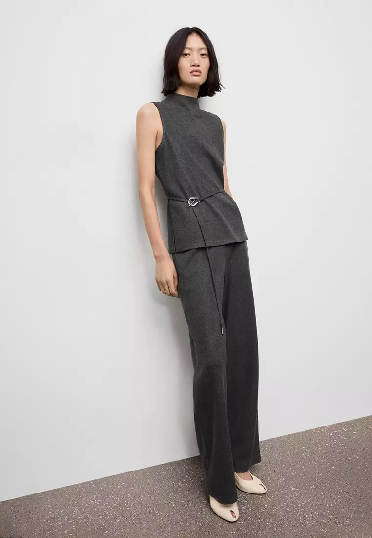 Straight-Fit Trousers With Elastic Waist