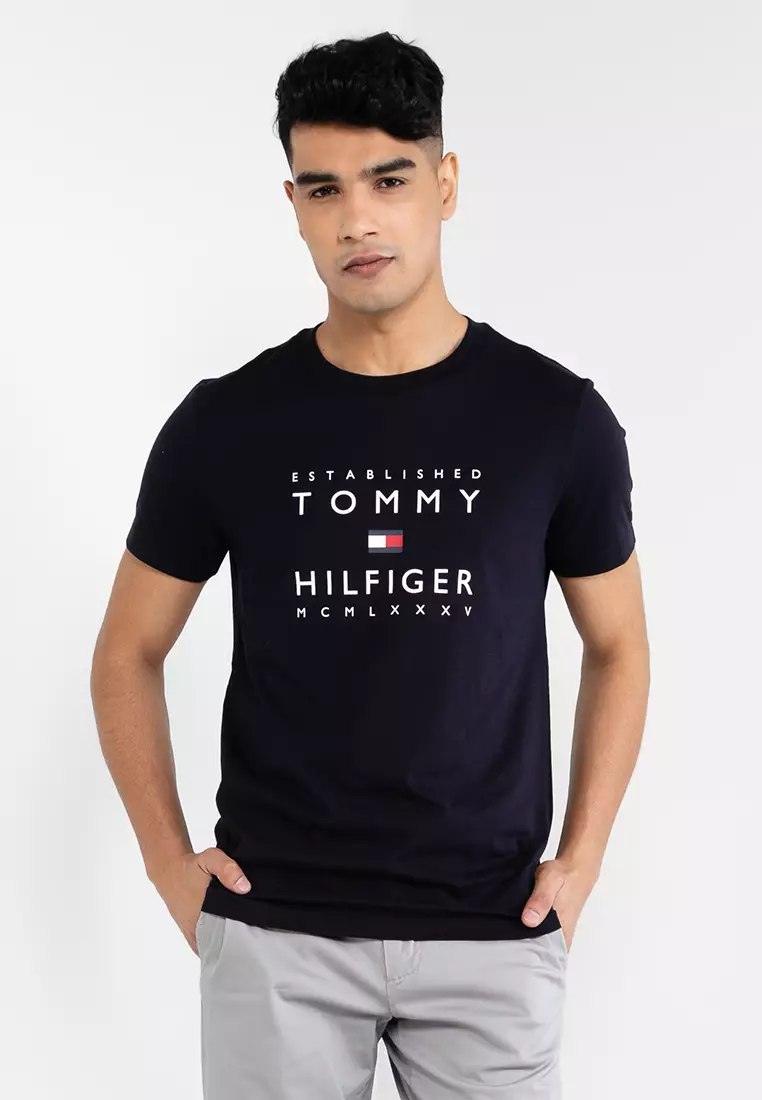 Tommy Hilfiger Established Logo T-Shirt - Tommy Hilfiger 2023 | Buy Tommy Hilfiger Online | ZALORA Hong Kong