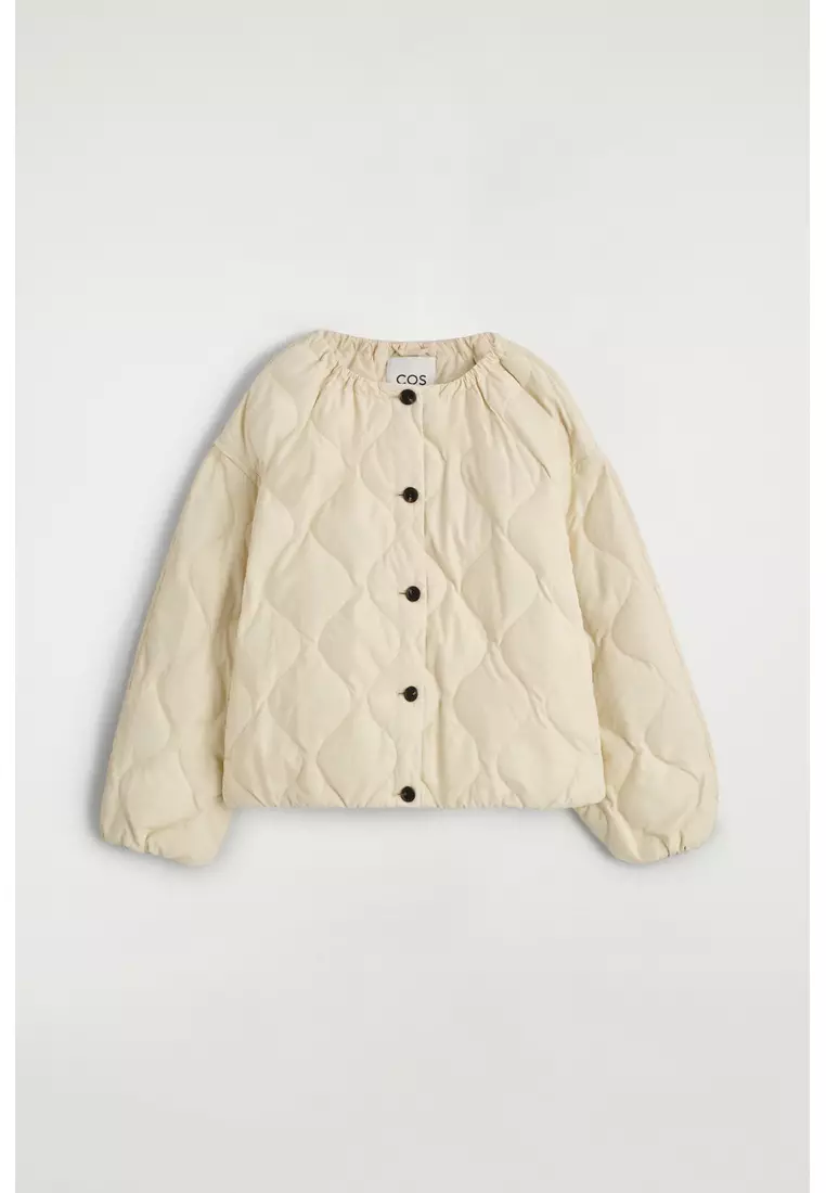 GATHERED QUILTED DOWN JACKET