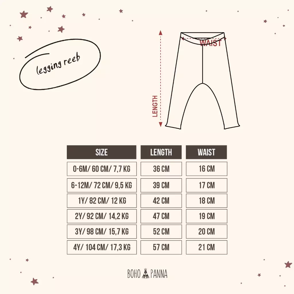 BOHOPANNA - LEGGING RIB - Celana Anak