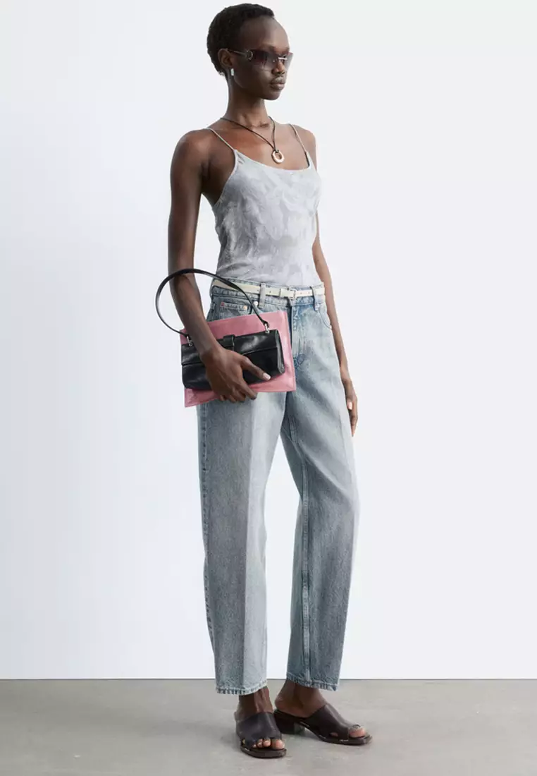 Sheer Satin Jacquard Camisole Top