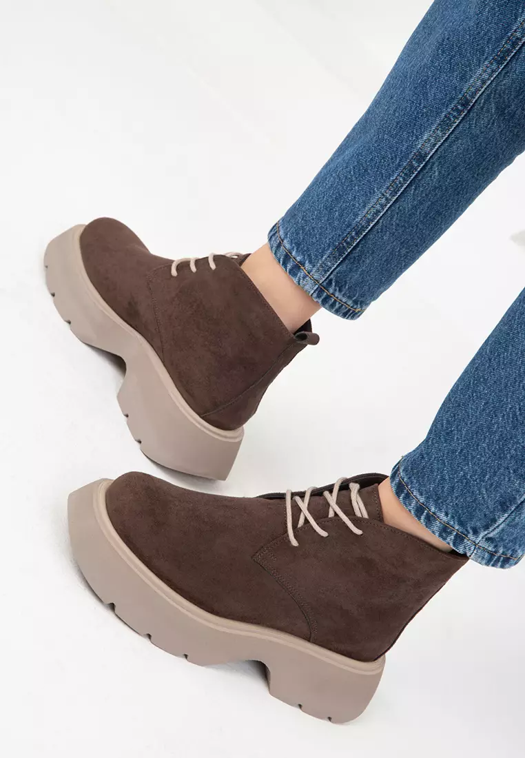 Brown Suede 19928 Boots & Bootie