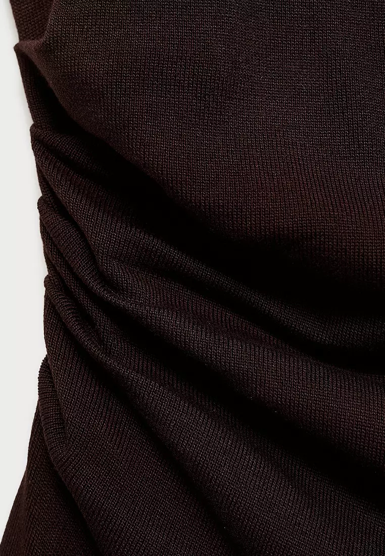 Asymmetrical Fine Knit Top