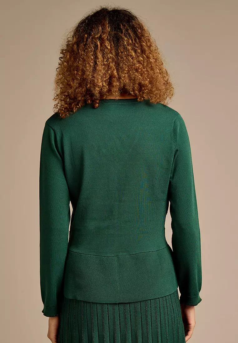 Phyllis Green Lurex Knit Top