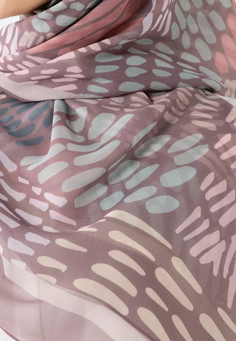 Mesoa Cotton Voile Printed Square Scarf
