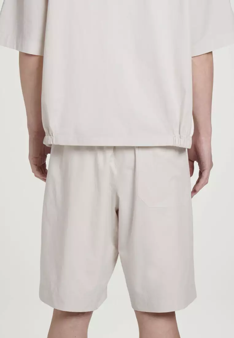 Elasticated Cotton-Twill Shorts