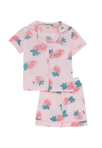 Milliot & Co. pink Gwendy Girl's Pyjama Set 6AC14KA96D2B0FGS_1