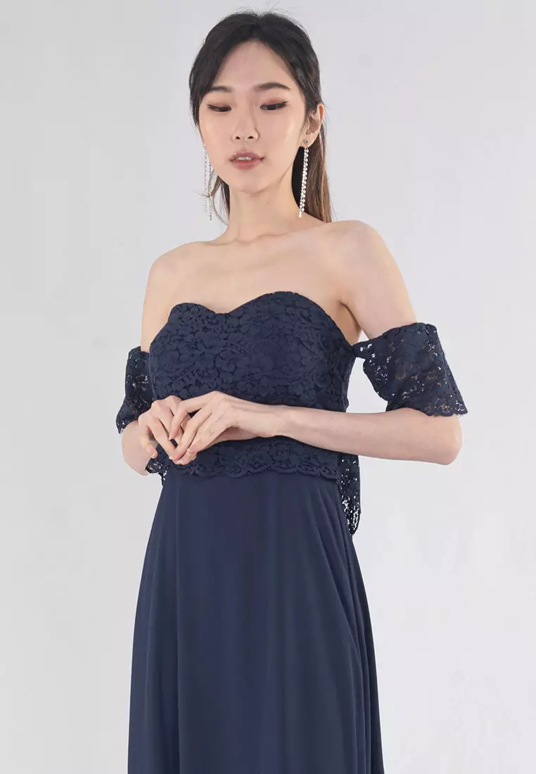 Chiffon overlay maxi outlet dress