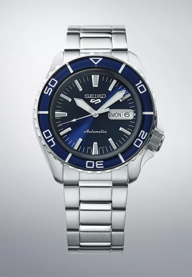Seiko 5 Sports SKX – SNZH5 Bluetone Redux Stainless Steel Band Automatic Watch SRPK97K1
