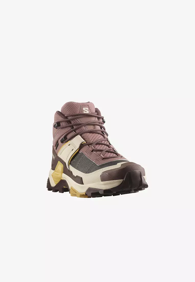 Ultra 5 Mid Gore-tex Women Outdoor Shoes in Burlwood / French Roast / Rattan