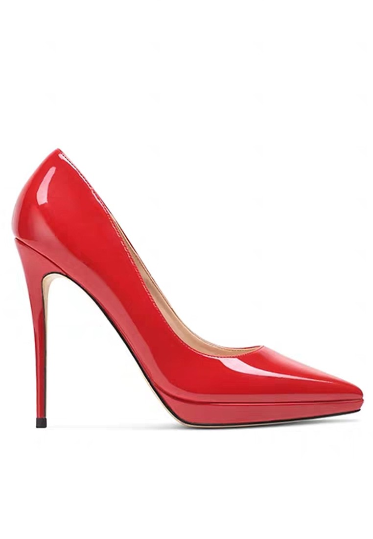 12CM Faux Patent Leather High Heel Shoes DJX24-q
