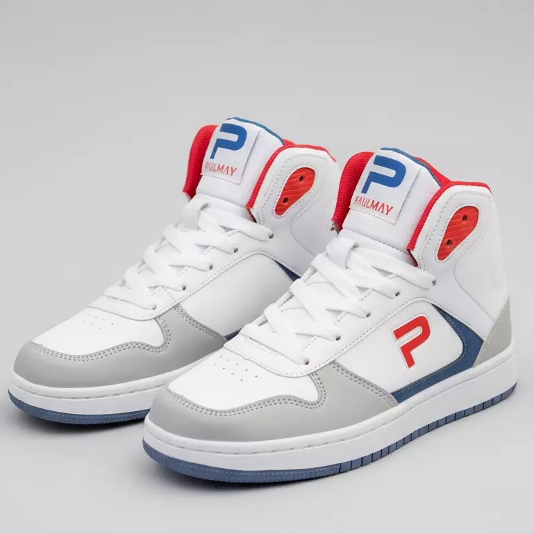 PAULMAY - Sepatu Sneakers Pria Lisbon High - Grey Red