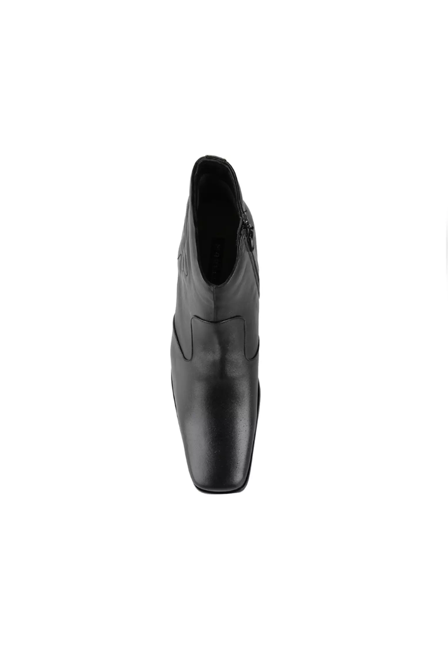 Olivia Sepatu zipper Ankle boots Wanita guinine leather