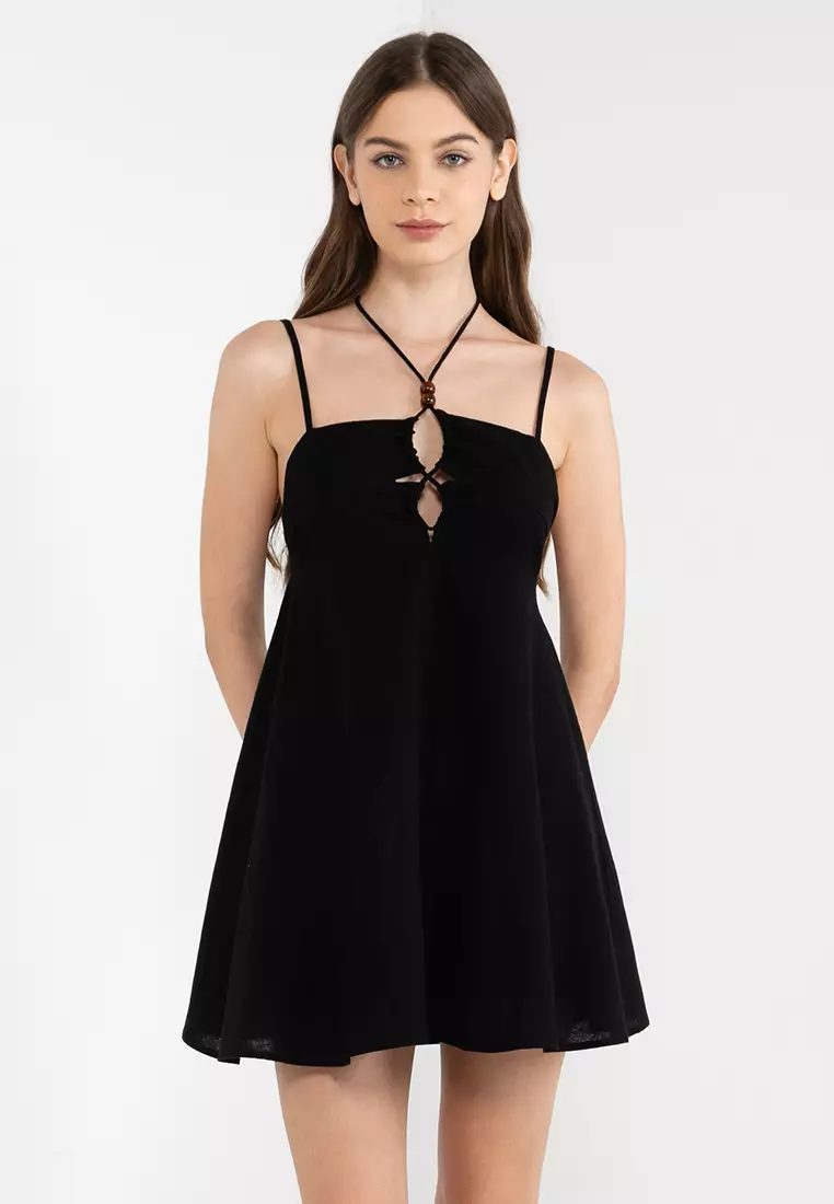 Buy Cotton On Isla Beaded Halter Mini Dress Online ZALORA Malaysia