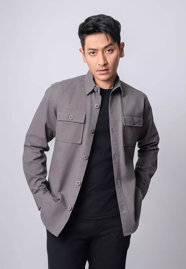 Jacket Shacket Workwear Shirt Dark Grey