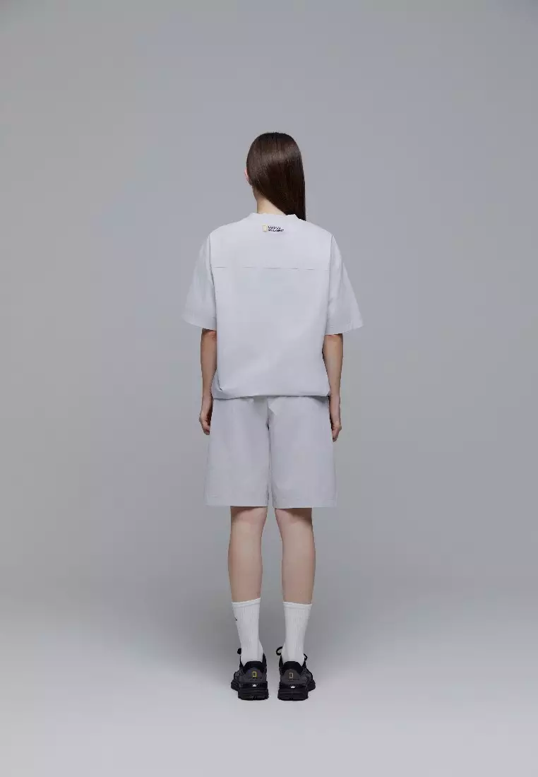 男女同款ADELIE輕便梭織彈性工裝短褲