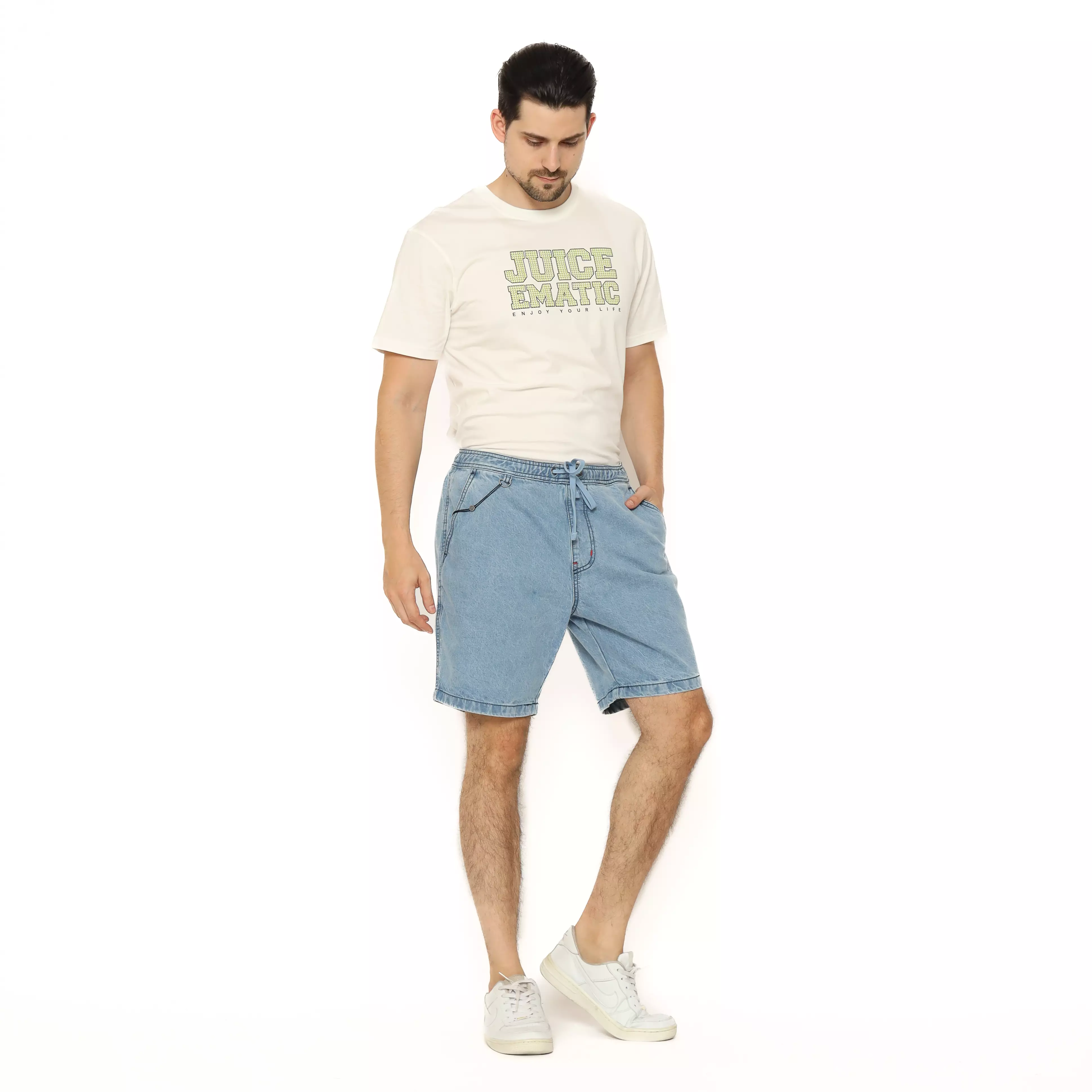 Juice Ematic Celana Pendek Denim Pria Rex Men Walkshort Denim Planet Surf