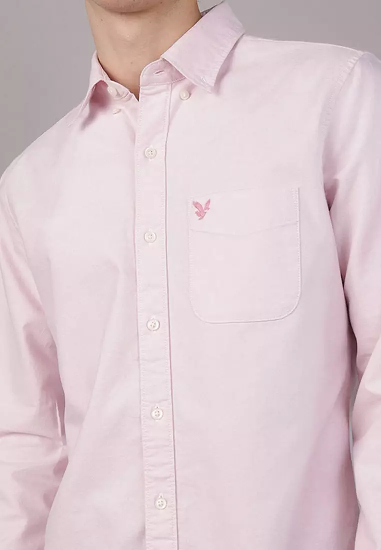 Button Down Solid Oxford W Eagle Shirt