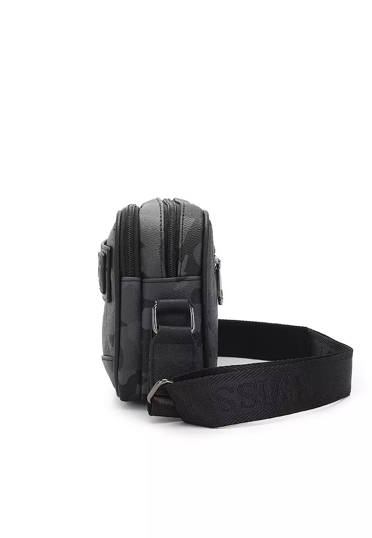 Men's Camouflage Sling Bag / Crossbody Bag (Tas Selempang Pria) - Hitam