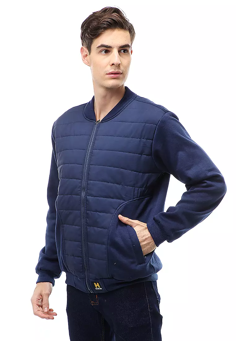 Clover Outerwear Jacket Pria Sporty Design Material Polyester ORIGINAL - Navy