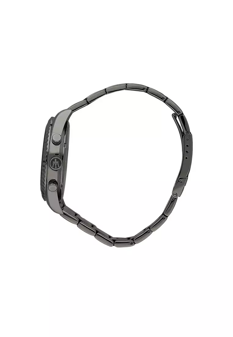 【2 Years Warranty】Maserati Competizione 43mm Dark Grey Men's Chronograph Quartz Watch R8853100019 With Luminous Dial Hands