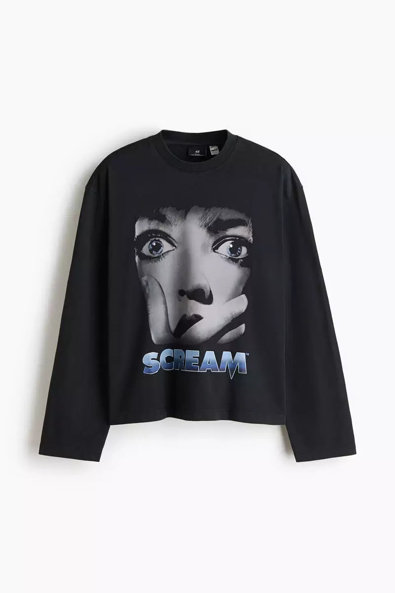Regular Fit Boxy printed cotton T-shirt