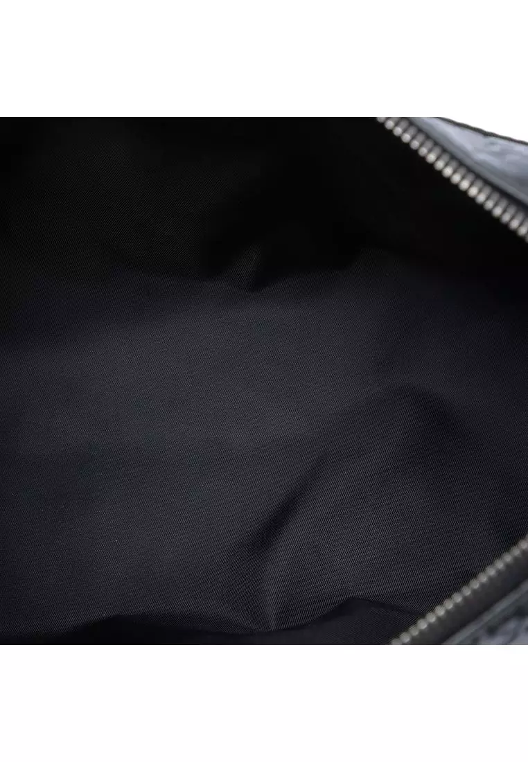 Pre-Loved Gucci Guccissima Trimmed Nylon Clutch