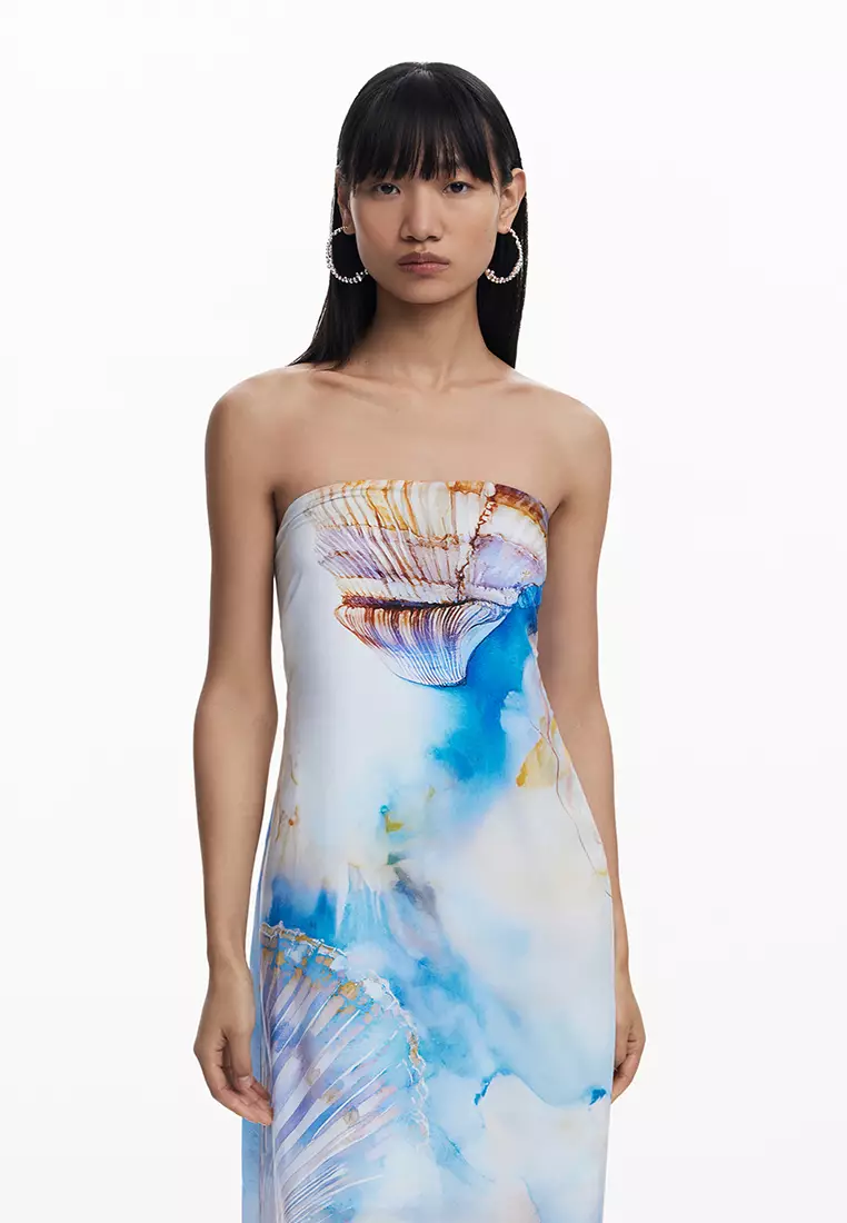 Bardot dress with shells