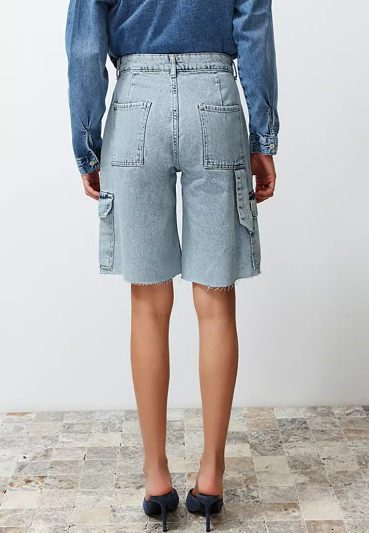 Cargo Denim Shorts